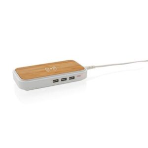 Bamboo 5W Wireless-Ladegerät mit 3 USB-Anschlüssen